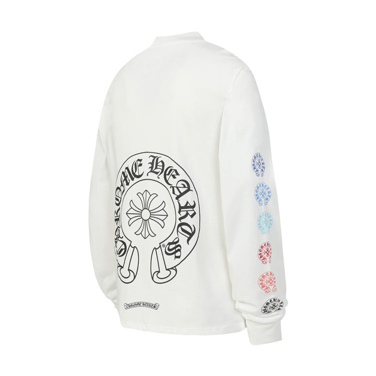 Chrome Hearts Long-Sleeve Multicolour Graphic T-Shirt