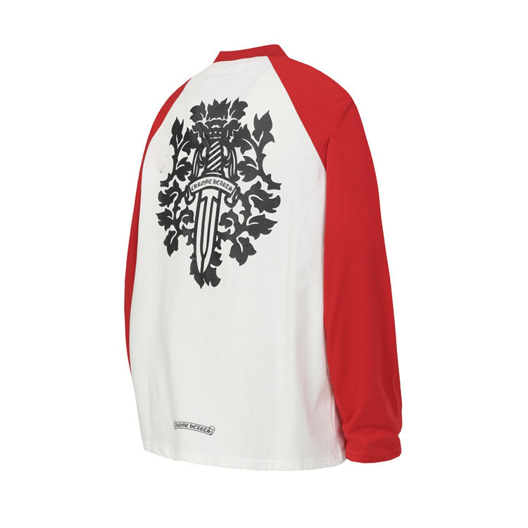 Chrome Hearts Long-Sleeve T-Shirt – Red Raglan