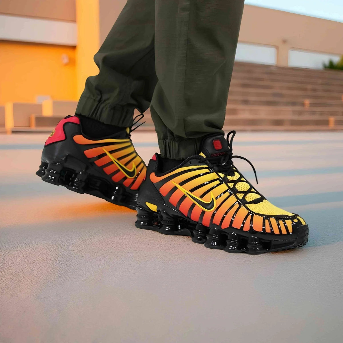 Nike Shox TL Volt Fire Red.