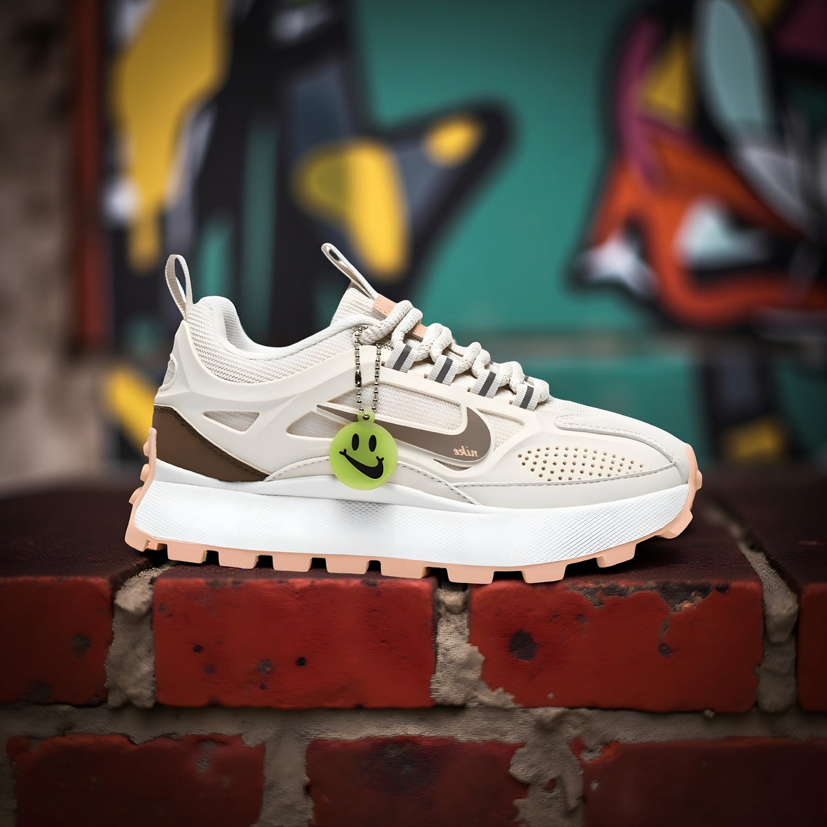 Nike bailleli beige/cream/brown/light pink