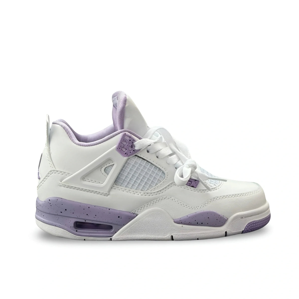 Air Jordan 4 Retro "White Purple Oreo" - Women's Sneakers