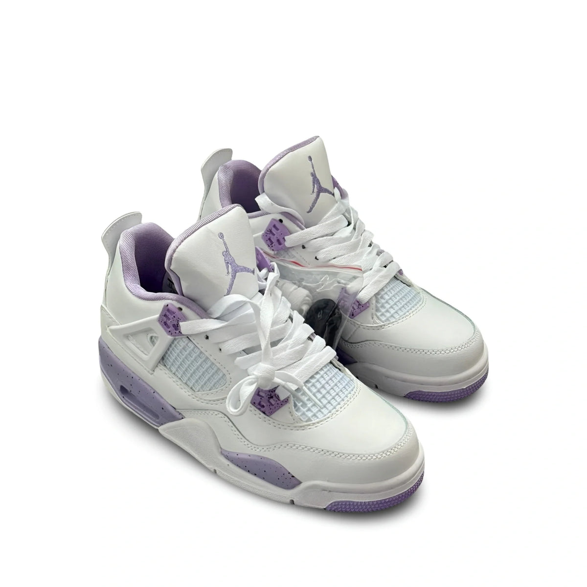 Air Jordan 4 Retro "White Purple Oreo" - Women's Sneakers