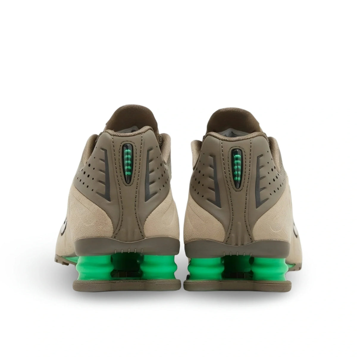 Nike Shox R4 Olive Khaki Green - Men's Premium Cushion Sneakers