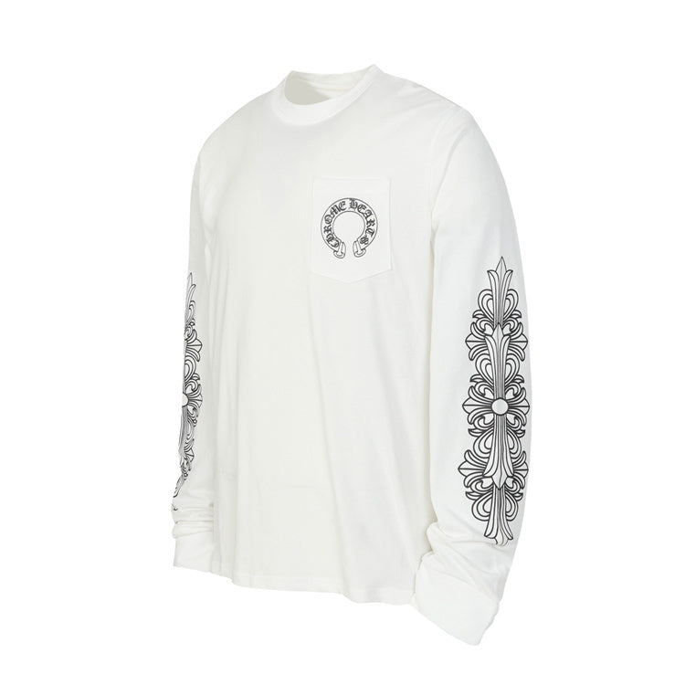 Chrome Hearts Long-Sleeve Sleeve Graphic T-Shirt