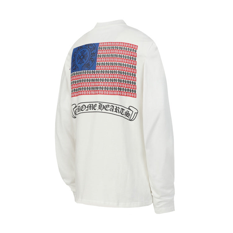 Chrome Hearts Long-Sleeve Chest Logo T-Shirt