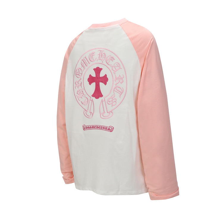 Chrome Hearts Long-Sleeve T-Shirt – Pink Raglan