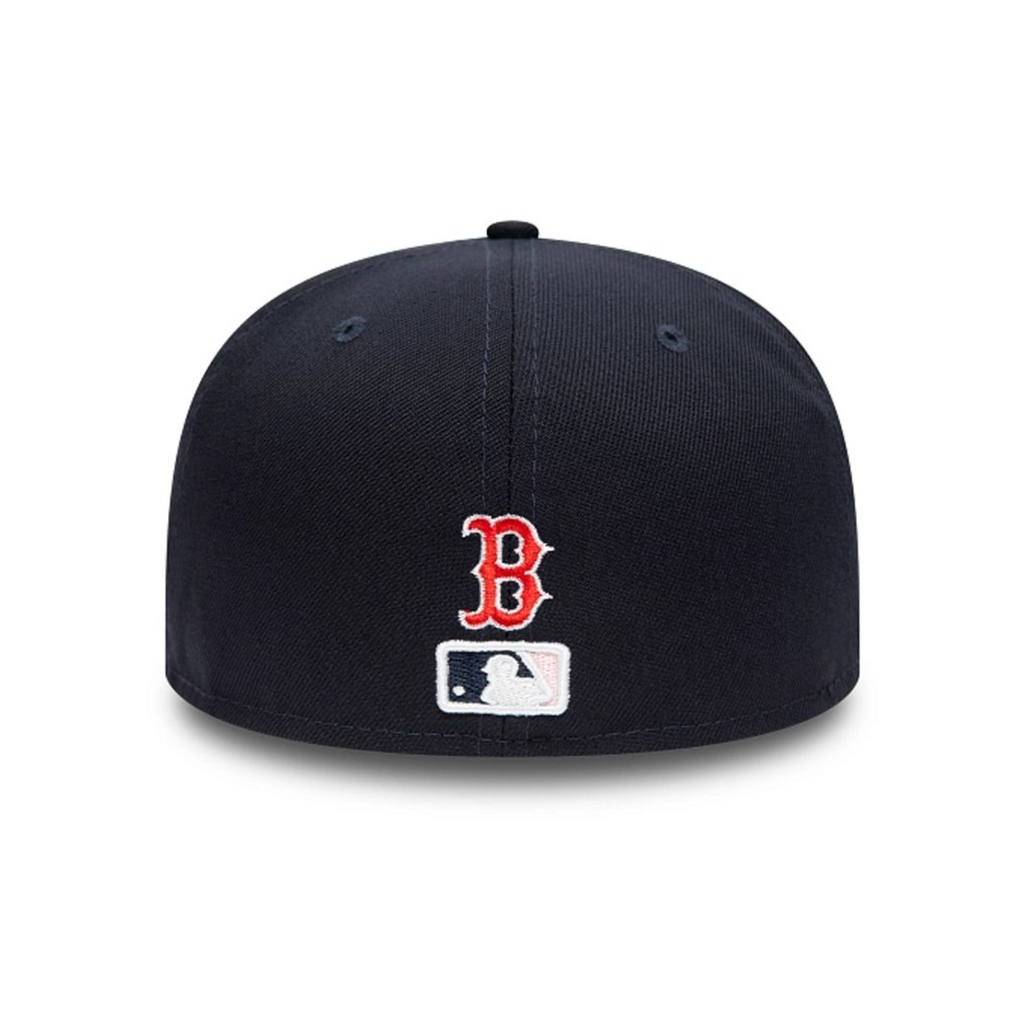 Boston Red Sox MLB Side Patch Bloom Navy 59FIFTY Fitted Cap