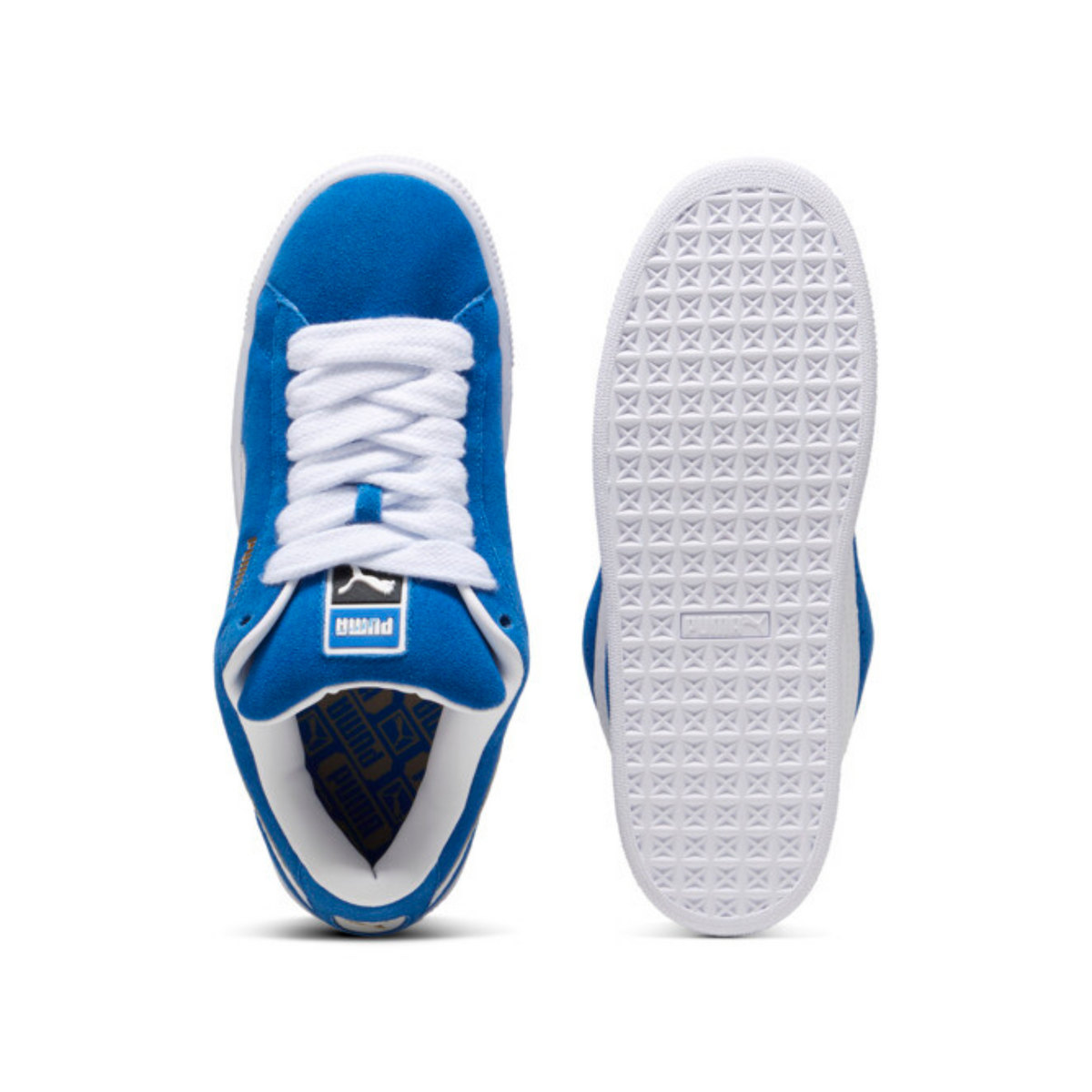Puma Suede XL trainers in blue/white