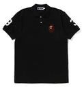 BAPE Polo Shirt: A short-sleeve polo with a button placket, chest emblem and contrasting sleeve details