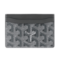 Goyard Card Holder: A compact card holder with a repeating pattern and contrasting trim