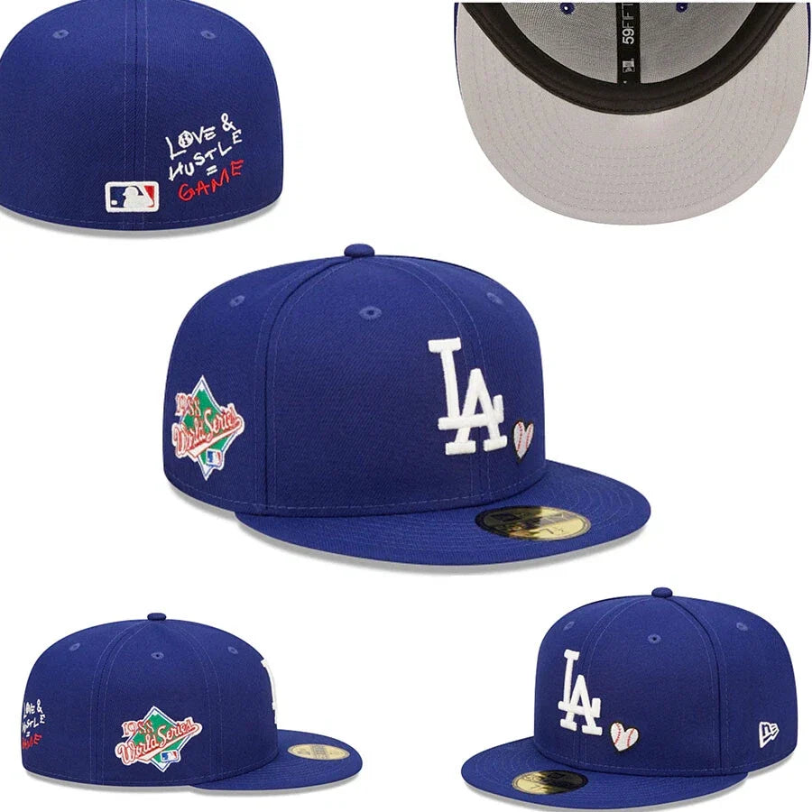 New Era A’s Fitted Cap – Black: A black fitted cap with a white A’s emblem, flat peak and embroidered side detail