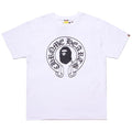 Chrome Hearts x BAPE Graphic T-Shirt: A short-sleeve T-shirt with a large circular front graphic combining the listed brands’ motifs