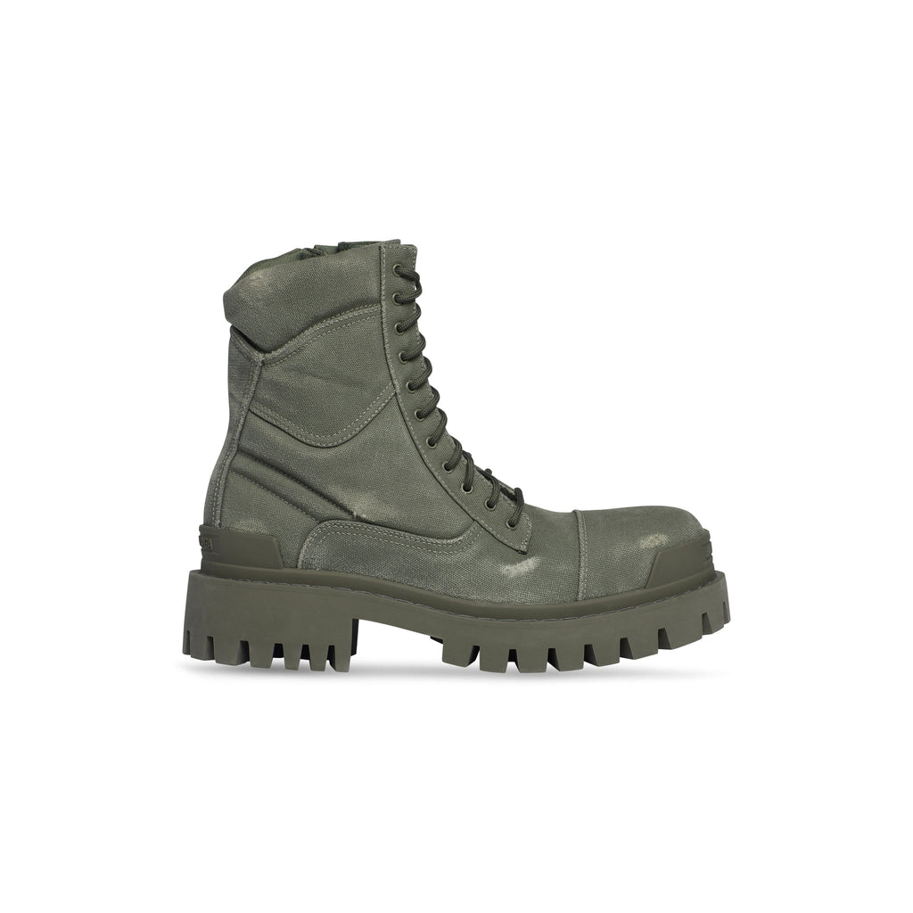 Balenciaga Strike Boots: Lace-up boots with a high shaft and a chunky treaded sole